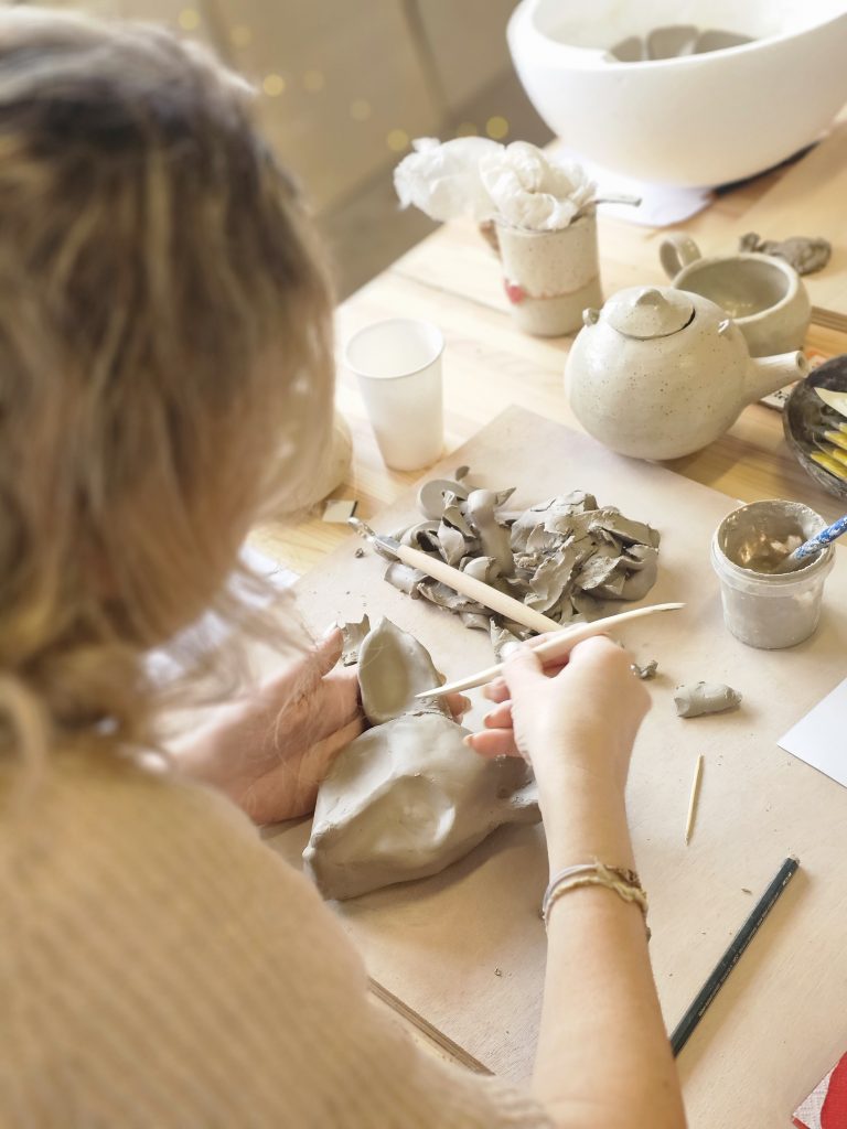Ceramic workshop near Basel in artist studio in Mulhouse, pottery class Alsace, handmade ceramics, creative workshop France Switzerland, contemporary clay workshop